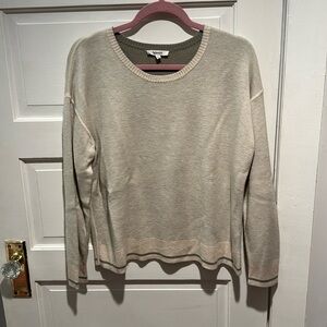 White and gray sweater